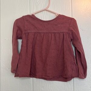 Zara Baby Long Sleeve Embroidered Top - Muave